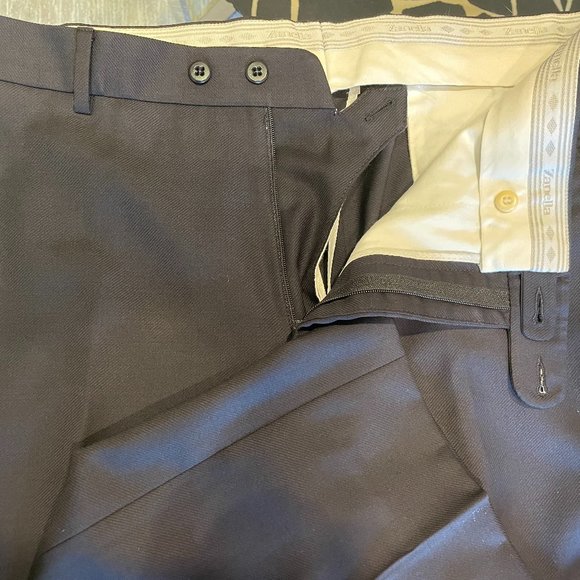BLACK MENS DRESS PANT ZANELLA. ITALIAN MANUFACTURED - Picture 2 of 6